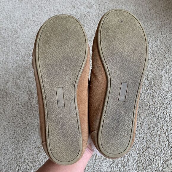 Chestnut brown suede Boots Chrissy moccasin Sherpa Faux Fur Bootie Size 8 - Picture 7 of 8